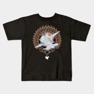 Hammerhead Shark Polynesian Design Kids T-Shirt